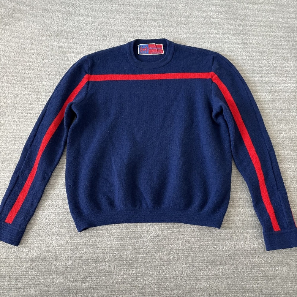 Vintage Obermeyer Sweater Mens Medium Blue Casual Ski 90's Stretch